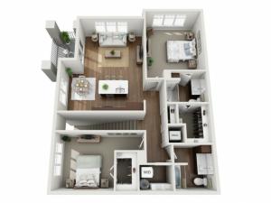 Floor Plan 2C | Seasons at Orchard Hills | Apartments in Oak Creek, WI