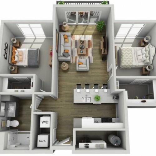 Floor Plan 2A | State Street Station | Apartments in Wauwatosa, WI