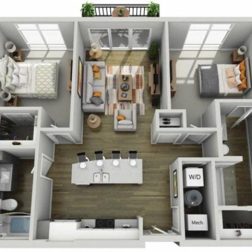 Floor Plan 2B | State Street Station | Apartments in Wauwatosa, WI