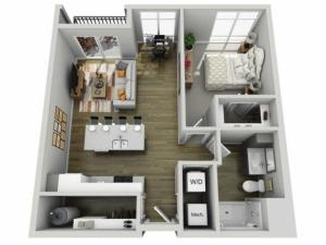 Floor Plan 1E | State Street Station | Apartments in Wauwatosa, WI