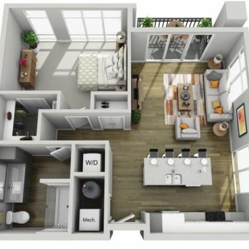 Floor Plan 1G | State Street Station | Apartments in Wauwatosa, WI