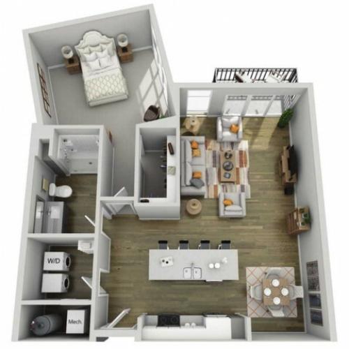 Floor Plan 1J | State Street Station | Apartments in Wauwatosa, WI