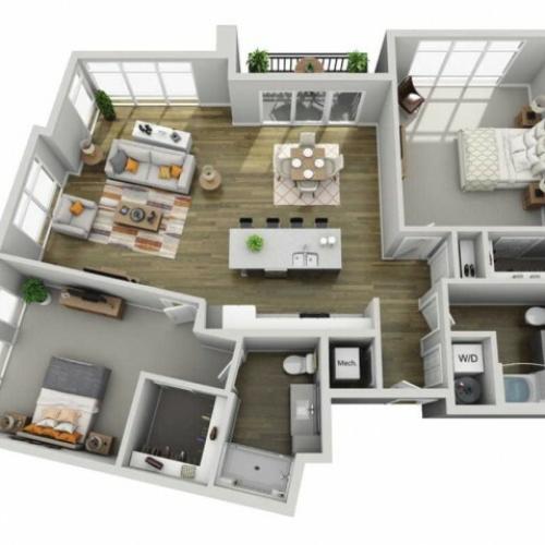 Floor Plan 2I | State Street Station | Apartments in Wauwatosa, WI