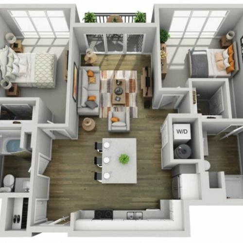 Floor Plan 2C | State Street Station | Apartments in Wauwatosa, WI