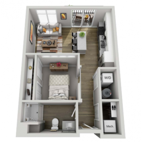 Floor Plan 1A | State Street Station | Apartments in Wauwatosa, WI