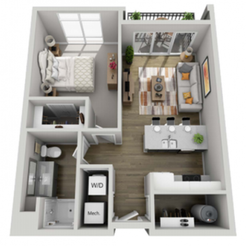 Floor Plan 1B | State Street Station | Apartments in Wauwatosa, WI