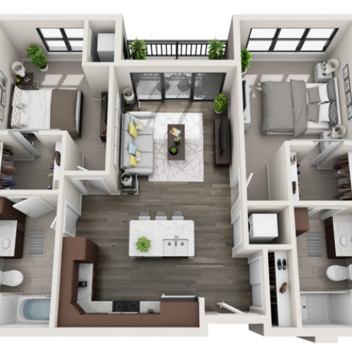 Floor Plan D2 | Synergy at the Mayfair Collection | Apartments in Wauwatosa, WI