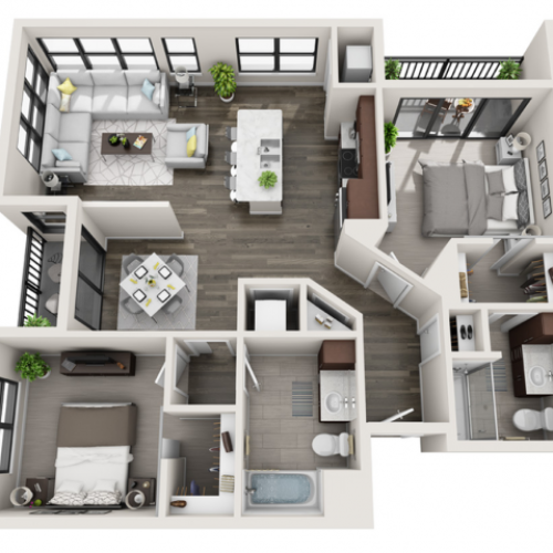 Floor Plan D4 | Synergy at the Mayfair Collection | Apartments in Wauwatosa, WI