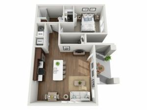 Floor Plan 1B | Seasons at Orchard Hills | Apartments in Oak Creek, WI