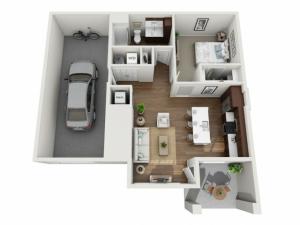 Floor Plan 1C | Seasons at Orchard Hills | Apartments in Oak Creek, WI