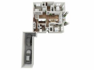 Floor Plan 3A | Seasons at Orchard Hills | Apartments in Oak Creek, WI