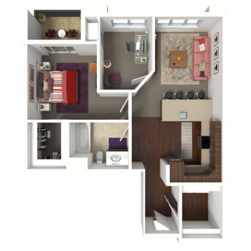 Floor Plan C1 | 50Twenty | Apartments in Madison, WI