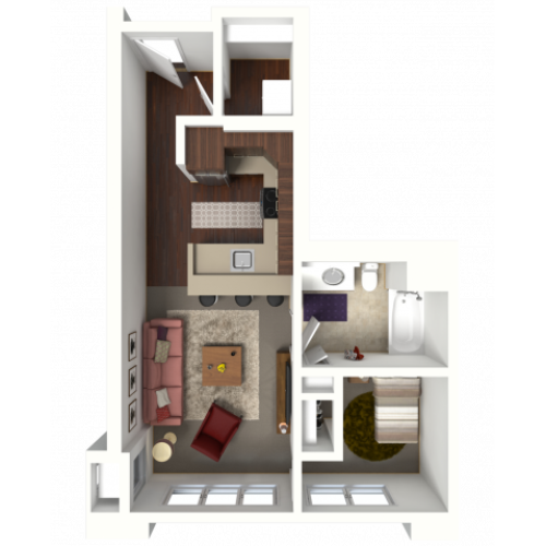 Floor Plan A1 | 50Twenty | Apartments in Madison, WI