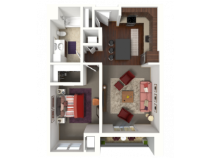 Floor Plan B1 | 50Twenty | Apartments in Madison, WI