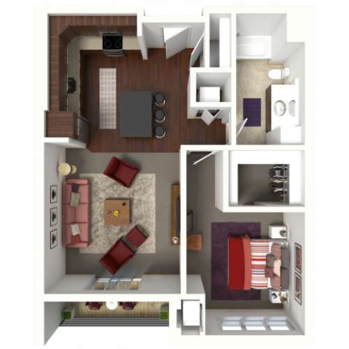 Floor Plan B2 | 50Twenty | Apartments in Madison, WI