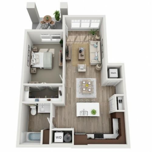 Floor Plan 1A | Seasons at Randall Road | Apartments in West Dundee, IL