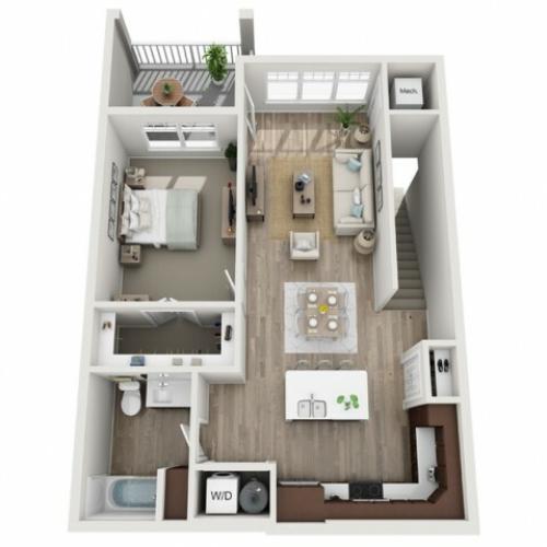 Floor Plan 1E | Seasons at Randall Road | Apartments in West Dundee, IL
