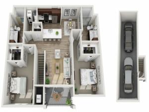 Floor Plan 2F | Seasons at Randall Road | Apartments in West Dundee, IL