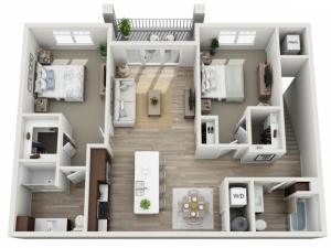 Floor Plan 2D | Seasons at Randall Road | Apartments in West Dundee, IL