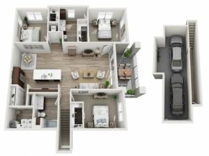 Floor Plan 3B | Seasons at Randall Road | Apartments in West Dundee, IL