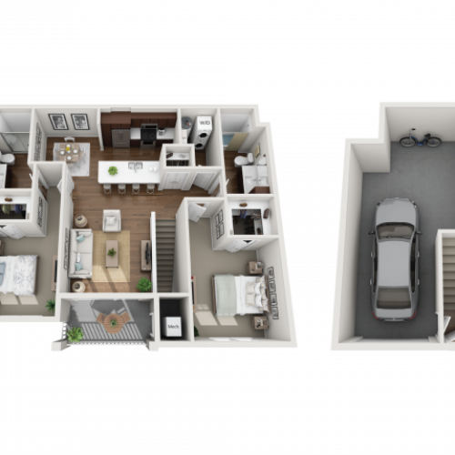 Floor Plan 2E | Seasons at Randall Road | Apartments in West Dundee, IL