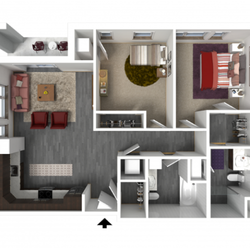Floor Plan D5 | Forte at 84 South | Apartments in Greenfield, WI