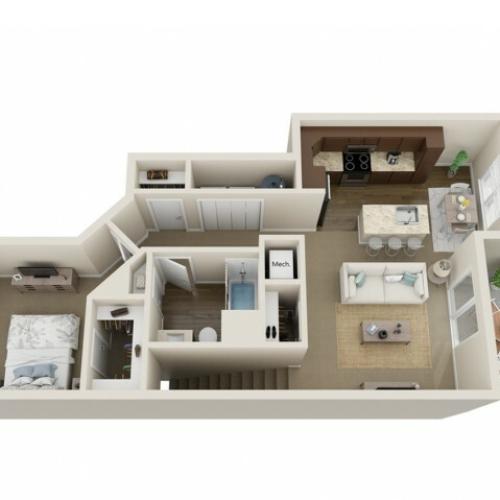 Floor Plan B | High Bluff Townhomes | Apartments in Grafton, WI