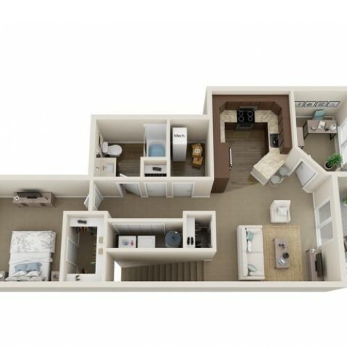 Floor Plan C | High Bluff Townhomes | Apartments in Grafton, WI