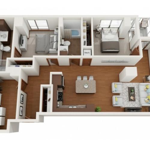 Floor Plan Z | Domain | Apartments in Madison, WI