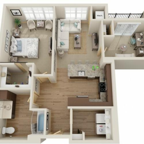 Floor Plan C1 | The Junction | Apartments in Menomonee Falls, WI