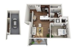Floor Plan 1C | Drexel Ridge Apartments | Apartments in Oak Creek, WI