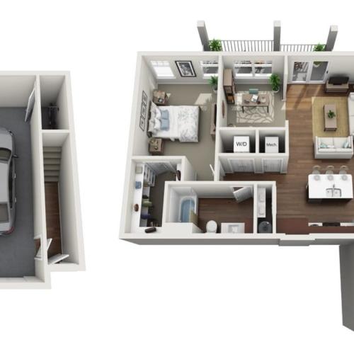 Floor Plan 1G | Drexel Ridge Apartments | Apartments in Oak Creek, WI