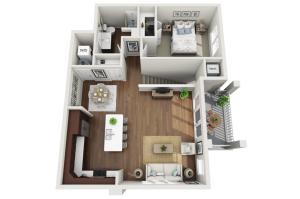 Floor Plan 1L | Drexel Ridge Apartments | Apartments in Oak Creek, WI