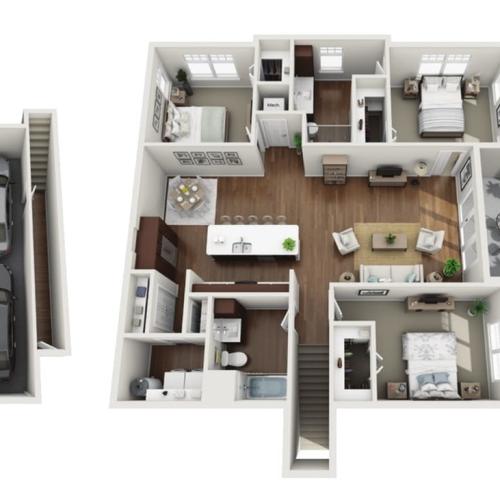 Floor Plan 3C | Drexel Ridge Apartments | Apartments in Oak Creek, WI
