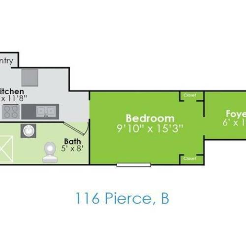 Floor Plan F | Apartments in Lafayette IN | Collegiate Communities