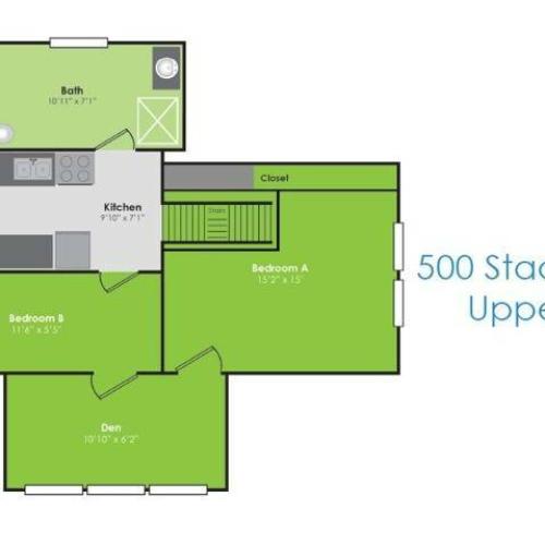 Floor Plan H | Apartments in Lafayette IN | Collegiate Communities