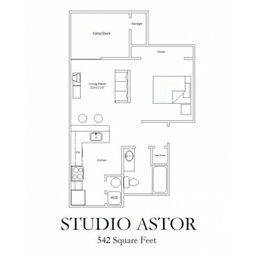 Studio Deluxe Floorplan