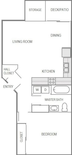 Nantucket Gate Apartment Layout- 1 Bedroom