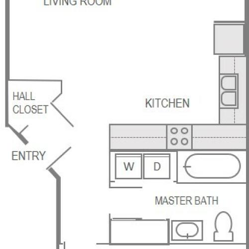 Nantucket Gate Apartment Layout- 1 Bedroom