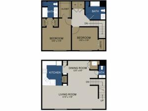 Spacious Floor Plans | Morrisville Apartments | The Commons at Fallsington