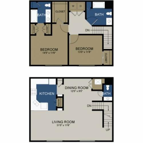 Spacious Floor Plans | Morrisville Apartments | The Commons at Fallsington