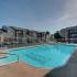 Battlefield Park Apartments amenity outdoor swimming pool overlooking the exterior buildings