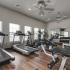 Coryell Crossing Apartments fitness center with cardio equipment and free weights