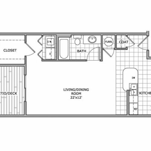 floor plan image for studio apartment home