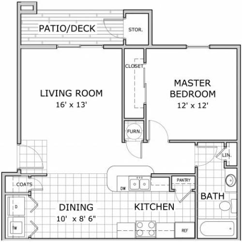 1 bedroom floor plan image