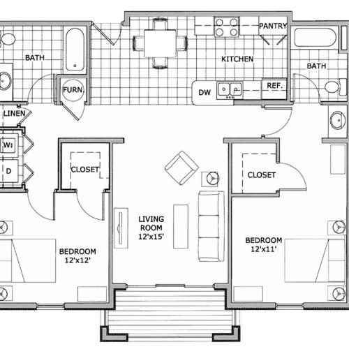 two bedroom| The Abbey | apartment