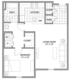 1 Bedroom Apartment | The Abbey | Springfield, MO