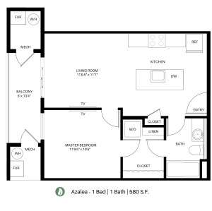 The Azalea Floor Plan Layout