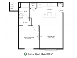 The Calla Floor Plan Layout