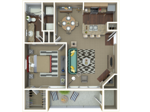 Adams Floor Plan | Georgetown Apartments